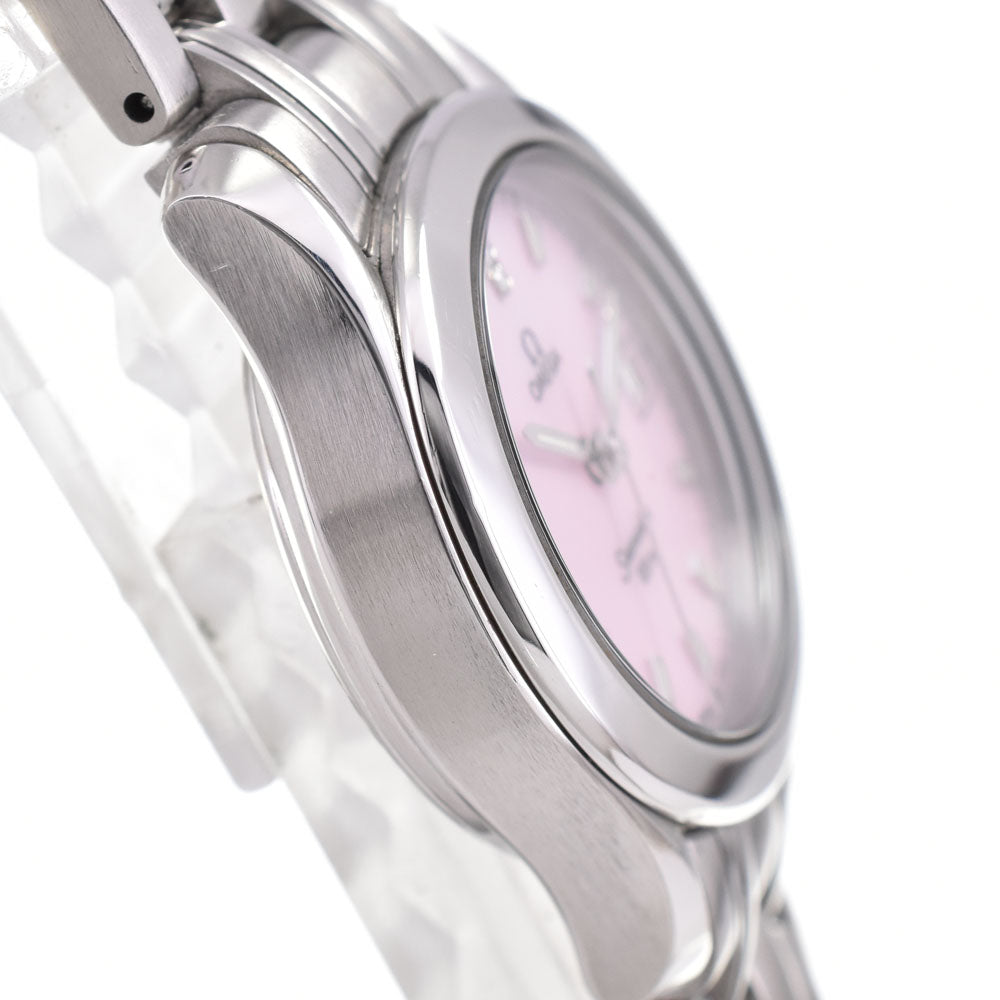 with paper OMEGA Seamaster 120M 2581.74 2P diamond date Pink shell Dial Quartz Ladies
 Watch M#145190