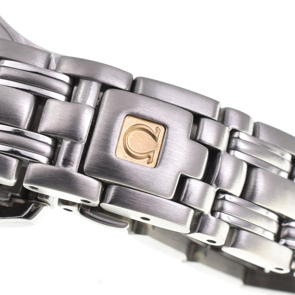 with paper OMEGA Seamaster 120M 2581.74 2P diamond date Pink shell Dial Quartz Ladies
 Watch M#145190
