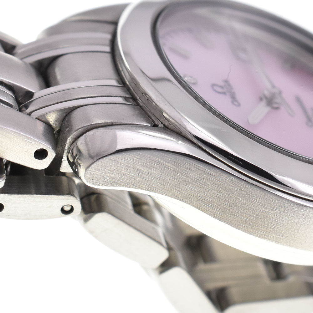 with paper OMEGA Seamaster 120M 2581.74 2P diamond date Pink shell Dial Quartz Ladies
 Watch M#145190