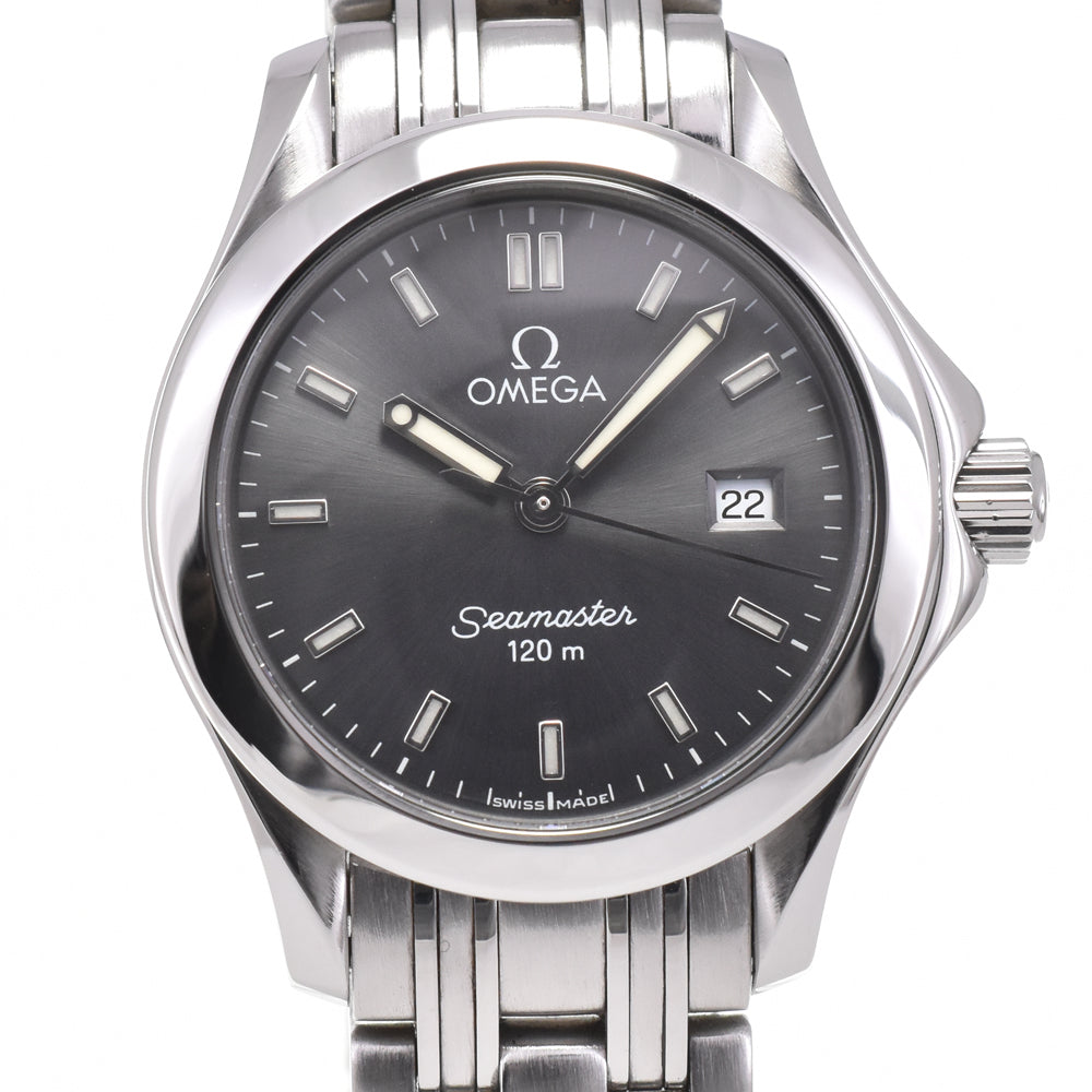 with paper OMEGA Seamaster 2571.43 Date 120m gray Dial Quartz Ladies
 Watch I#145198