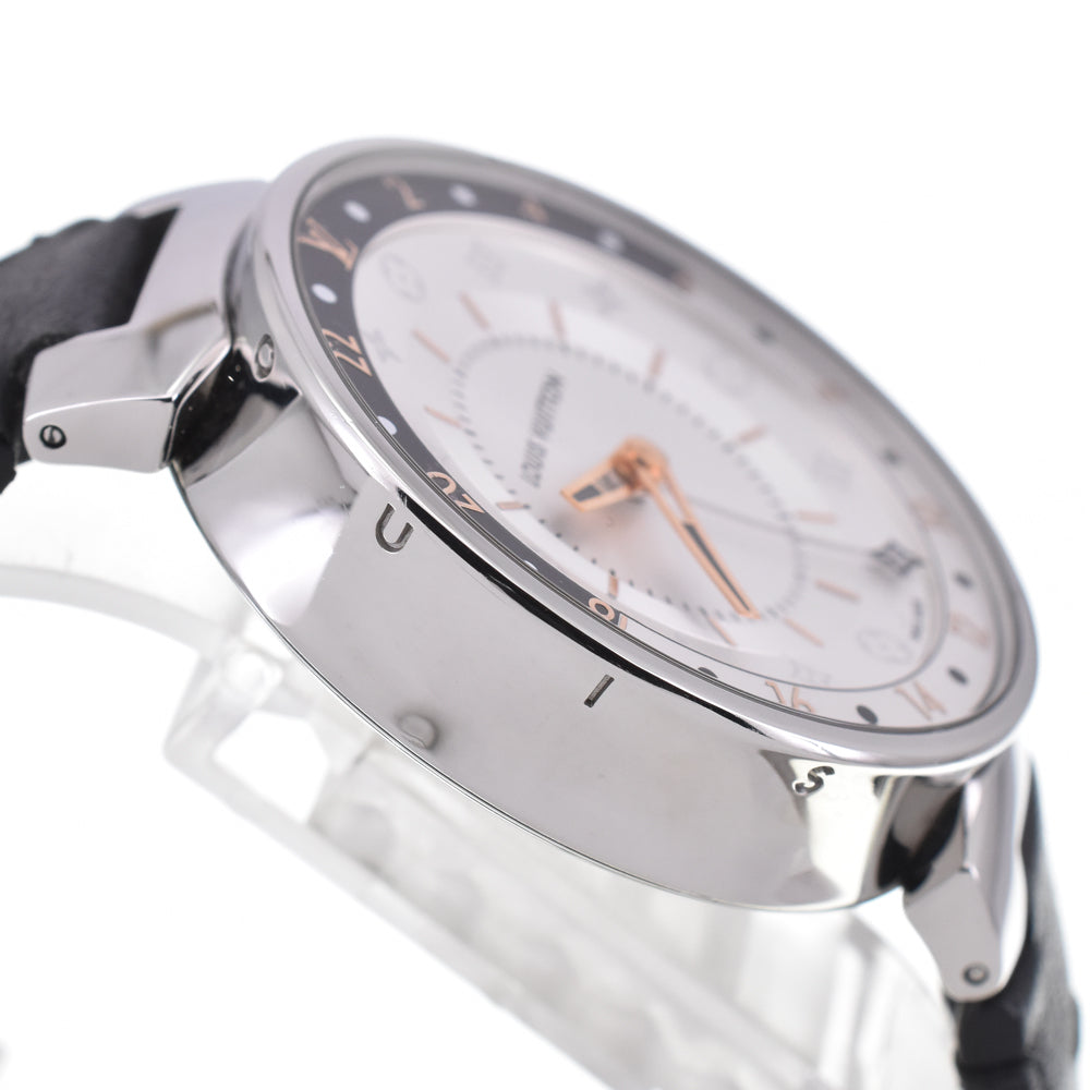 with paper LOUIS VUITTON Tambour Moon Dual Time Q8D10 Silver Dial Quartz Men's
 Watch J#145200