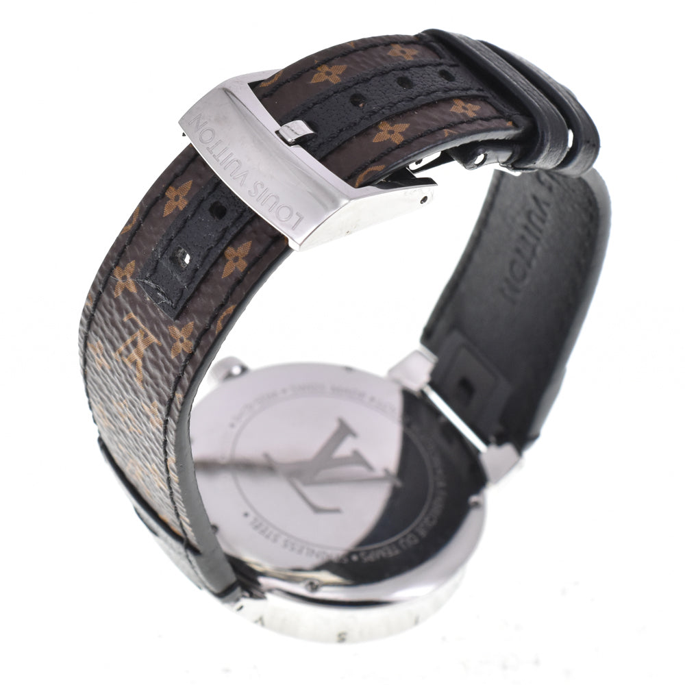 with paper LOUIS VUITTON Tambour Moon Dual Time Q8D10 Silver Dial Quartz Men's
 Watch J#145200