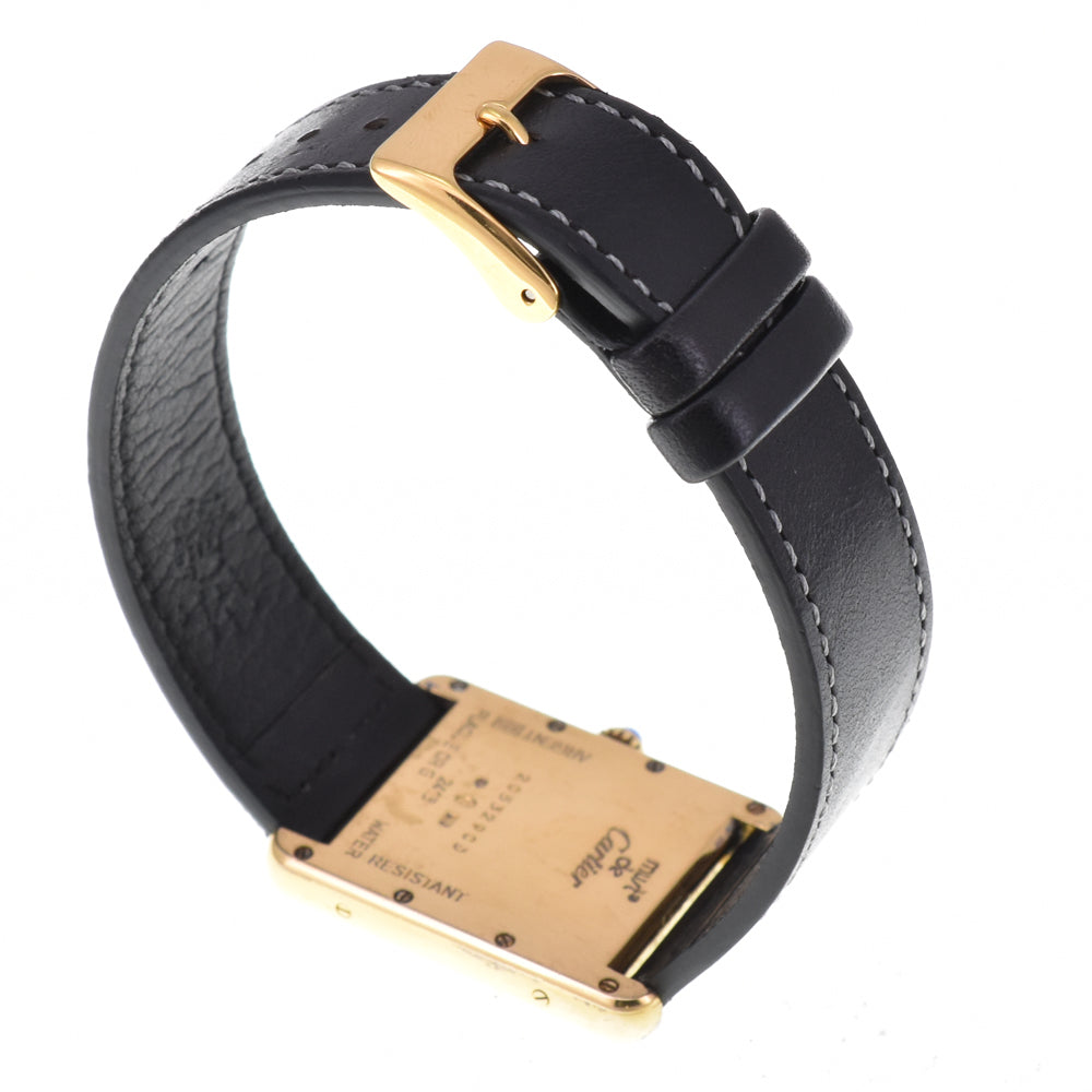 CARTIER Must tank W1013754 SV925 (Gold Plated) / Leather Silver Dial Quartz Men's
 Watch P#145205
