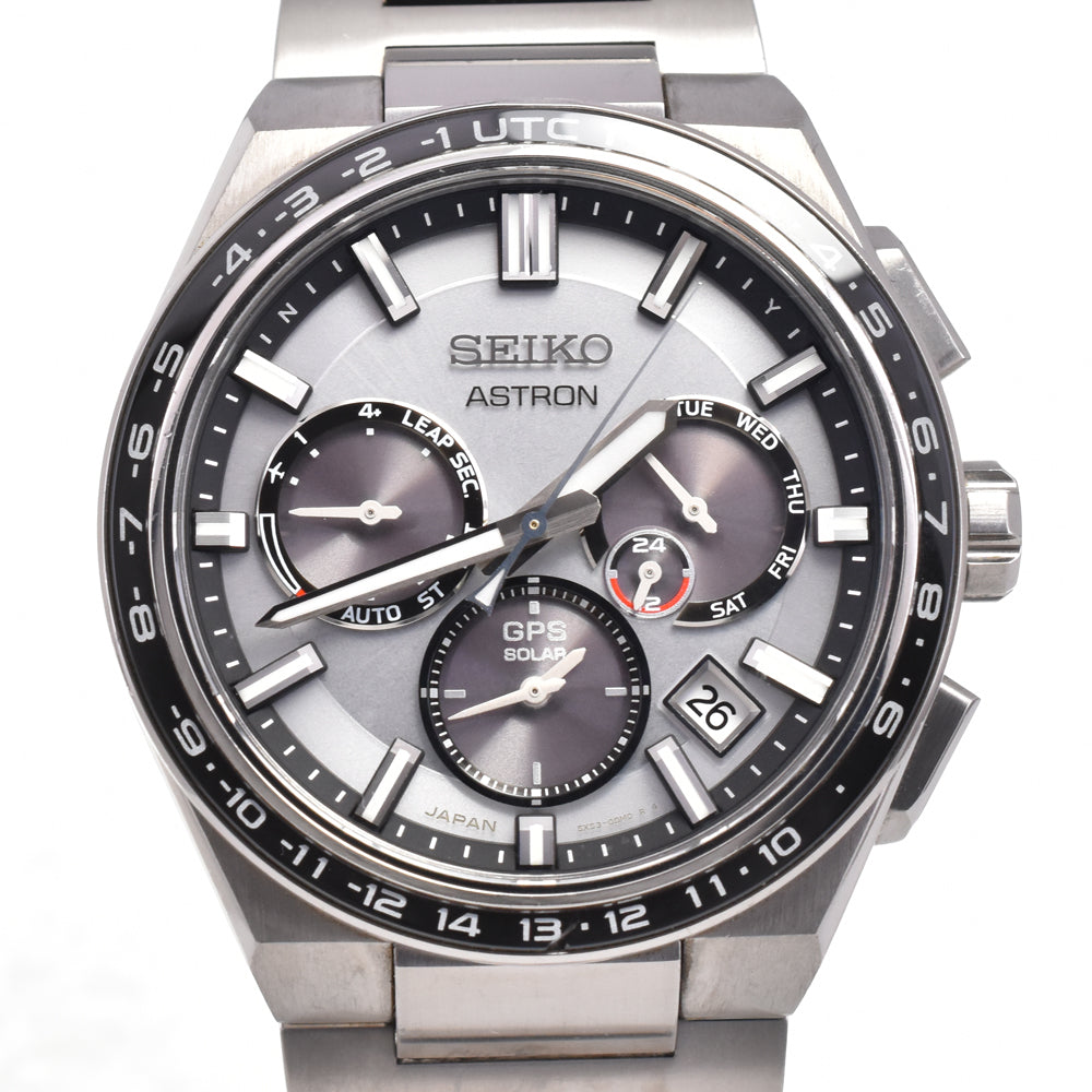 with paper SEIKO Astron Nexter 5X53-0BR0/SBXC107 Silver Dial GPS Solar Men's
 Watch J#145208