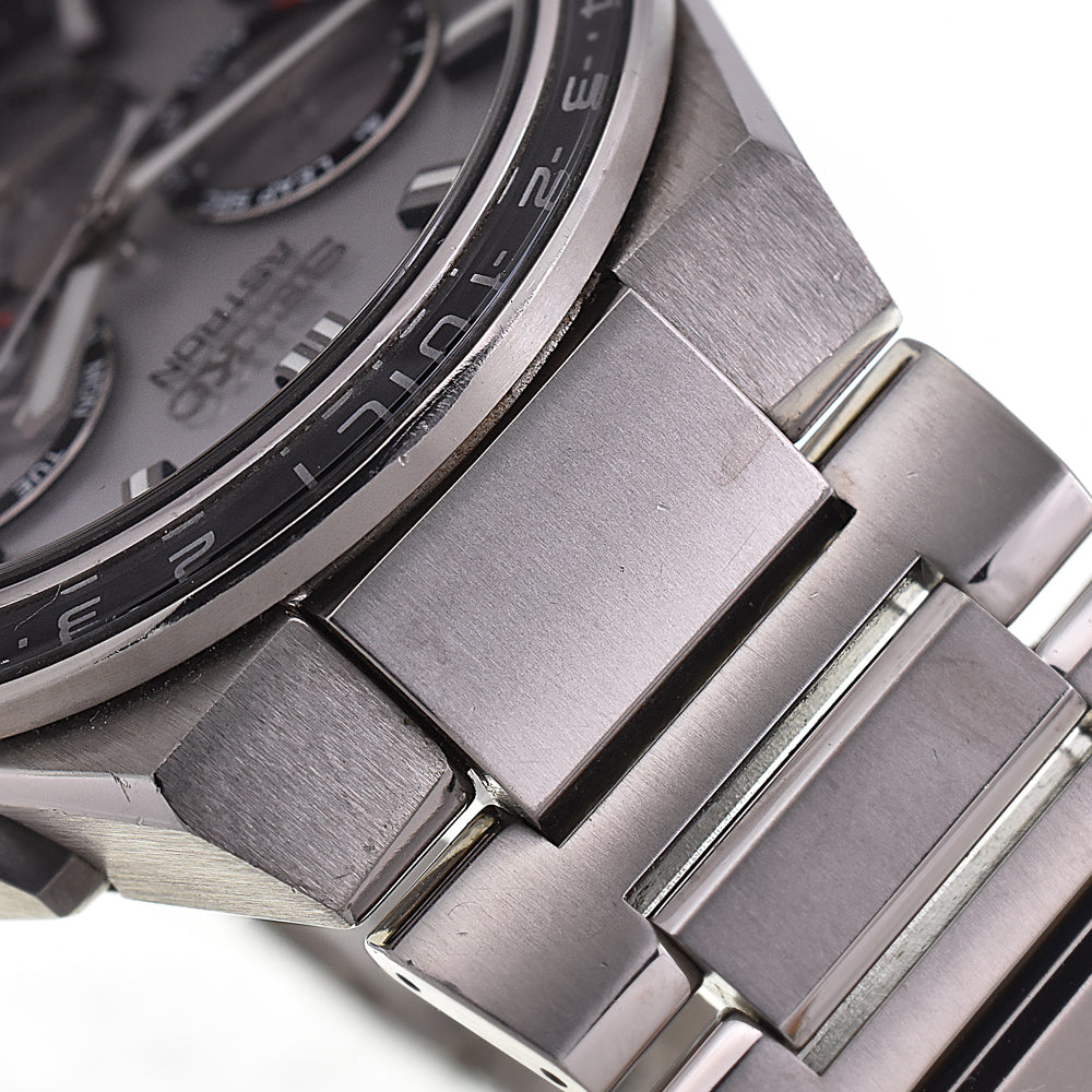 with paper SEIKO Astron Nexter 5X53-0BR0/SBXC107 Silver Dial GPS Solar Men's
 Watch J#145208