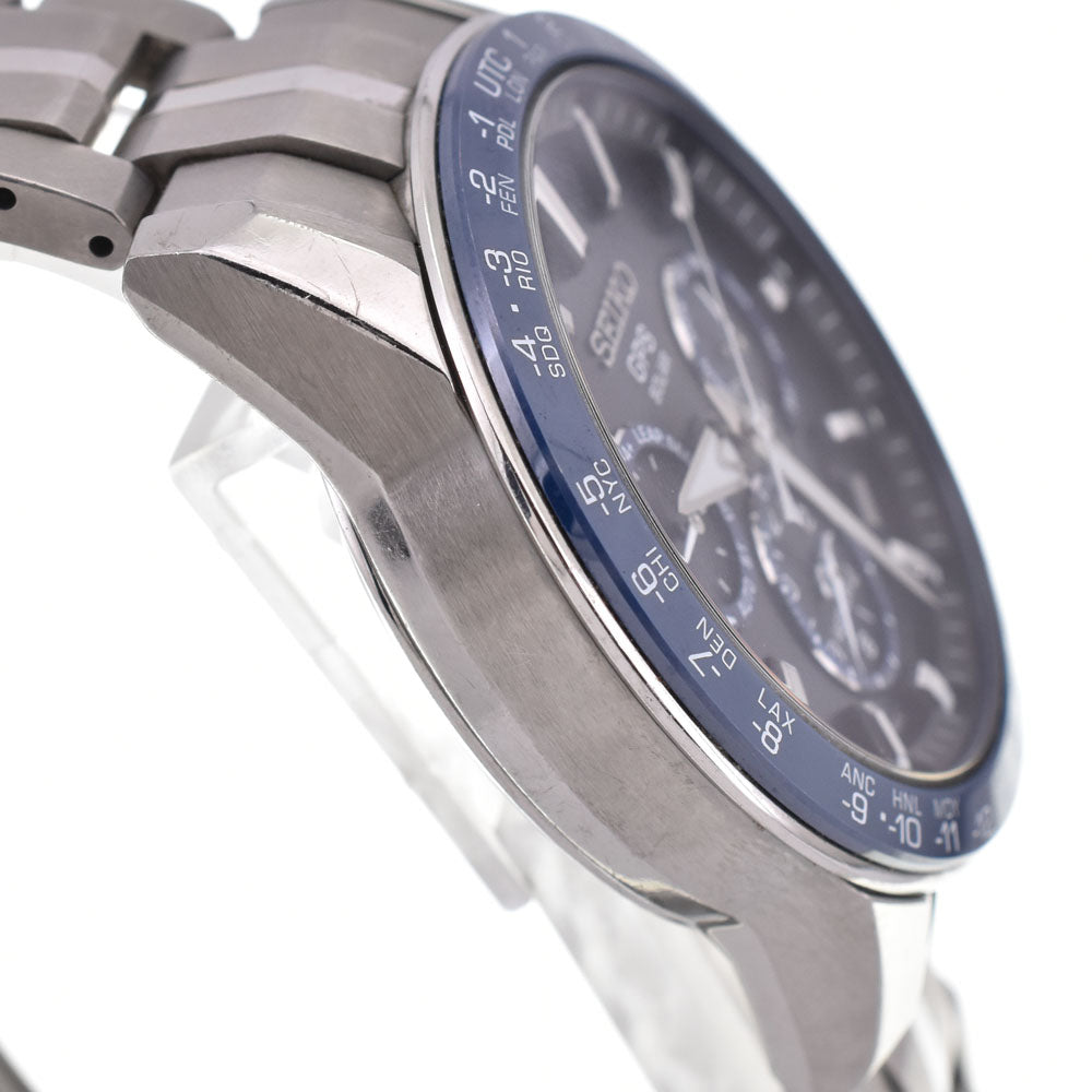 with paper SEIKO Astron SBXC001/5X53-0AB0 titanium Navy Dial GPS Solar Men's
 Watch M#145210