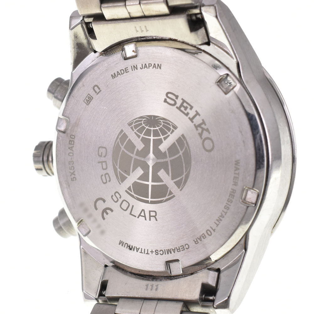 with paper SEIKO Astron SBXC001/5X53-0AB0 titanium Navy Dial GPS Solar Men's
 Watch M#145210
