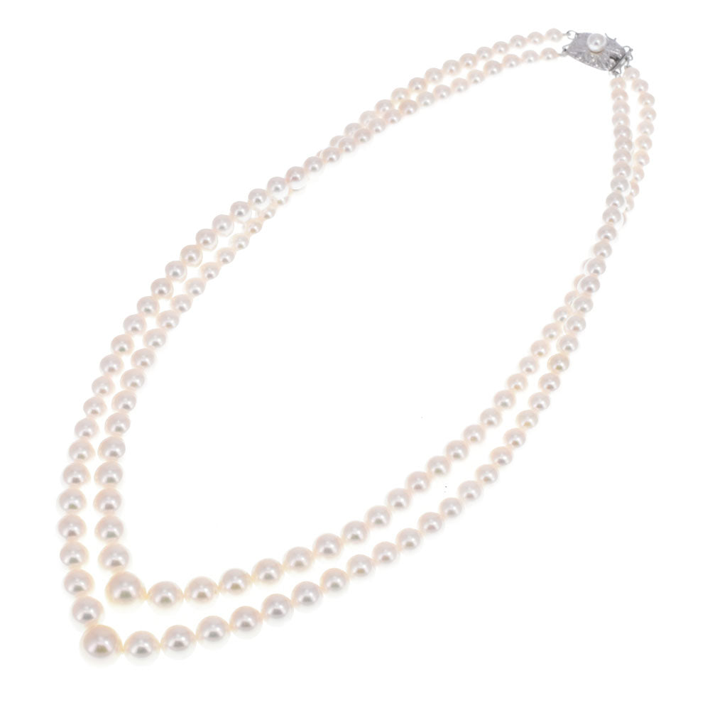 MIKIMOTO Pearl Necklace 0.2"～0.3"/2 strands Ladies
 jewelry X#145213