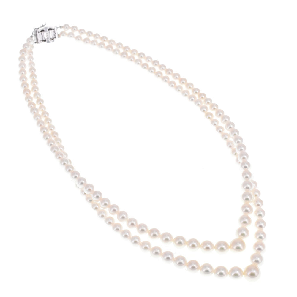MIKIMOTO Pearl Necklace 0.2"～0.3"/2 strands Ladies
 jewelry X#145213