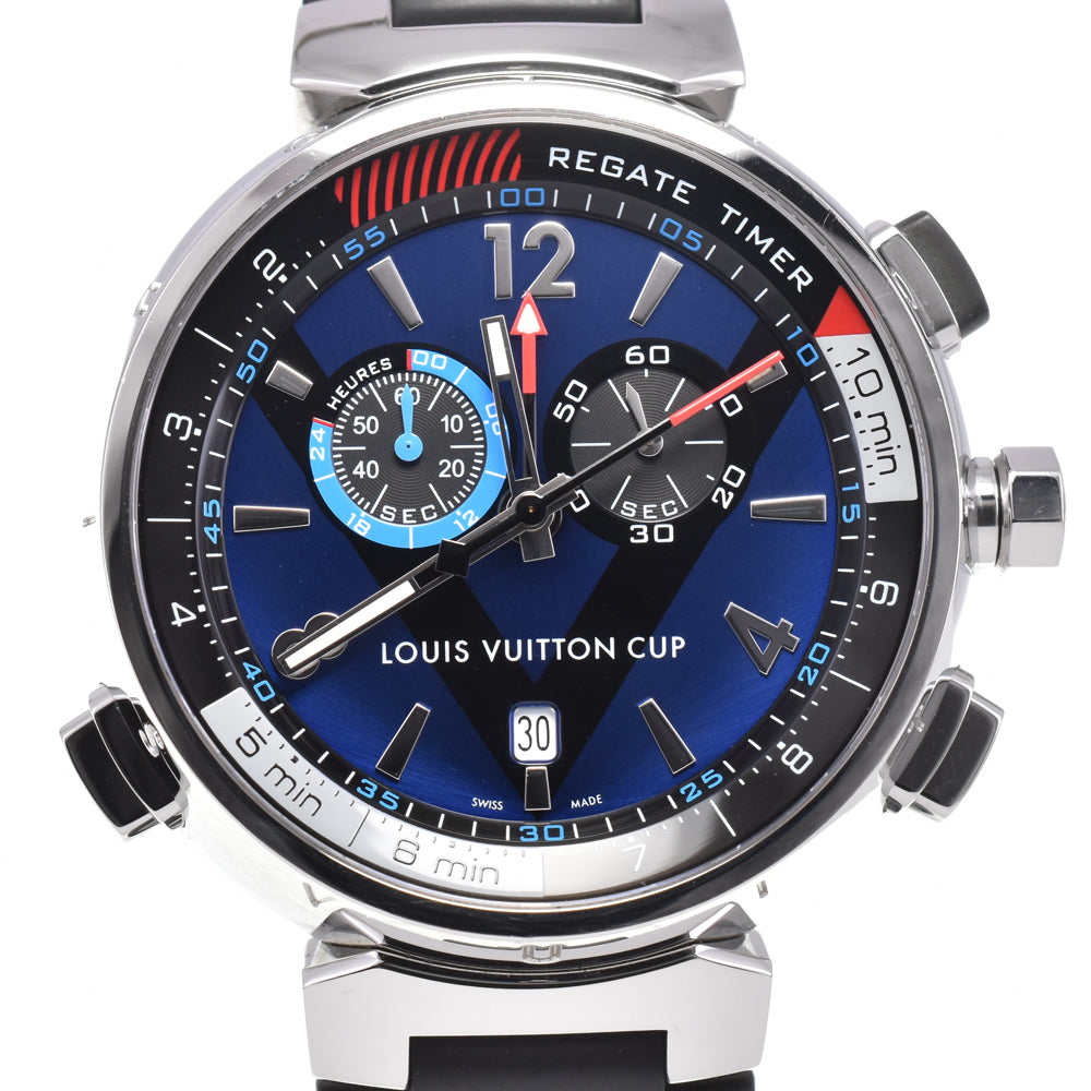 LOUIS VUITTON Tambour Regatta Q102D alarm blue Dial Quartz Men's
 Watch J#145218
