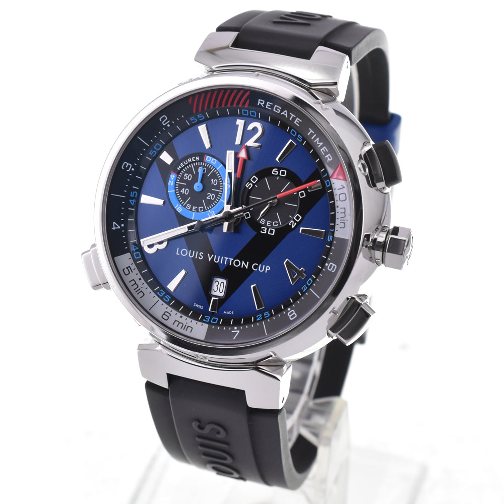 LOUIS VUITTON Tambour Regatta Q102D alarm blue Dial Quartz Men's
 Watch J#145218