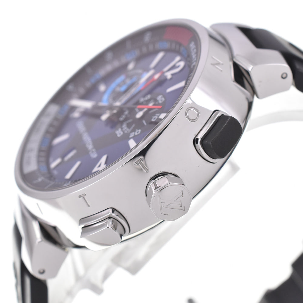 LOUIS VUITTON Tambour Regatta Q102D alarm blue Dial Quartz Men's
 Watch J#145218