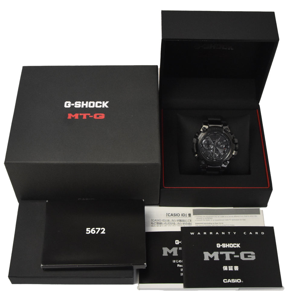 with paper CASIO G-SHOCK MTG-B3000 Series MT-G MTG-B3000B-1AJF black Dial Radio Sync Solar Men's
 Watch K#145275
