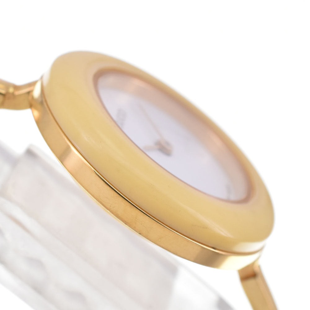 GUCCI Change bezel 11/12.2 Gold Plated white Dial Quartz Ladies
 Watch M#145280