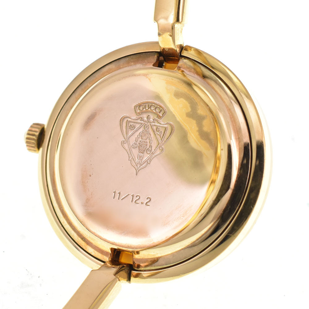 GUCCI Change bezel 11/12.2 Gold Plated white Dial Quartz Ladies
 Watch M#145280