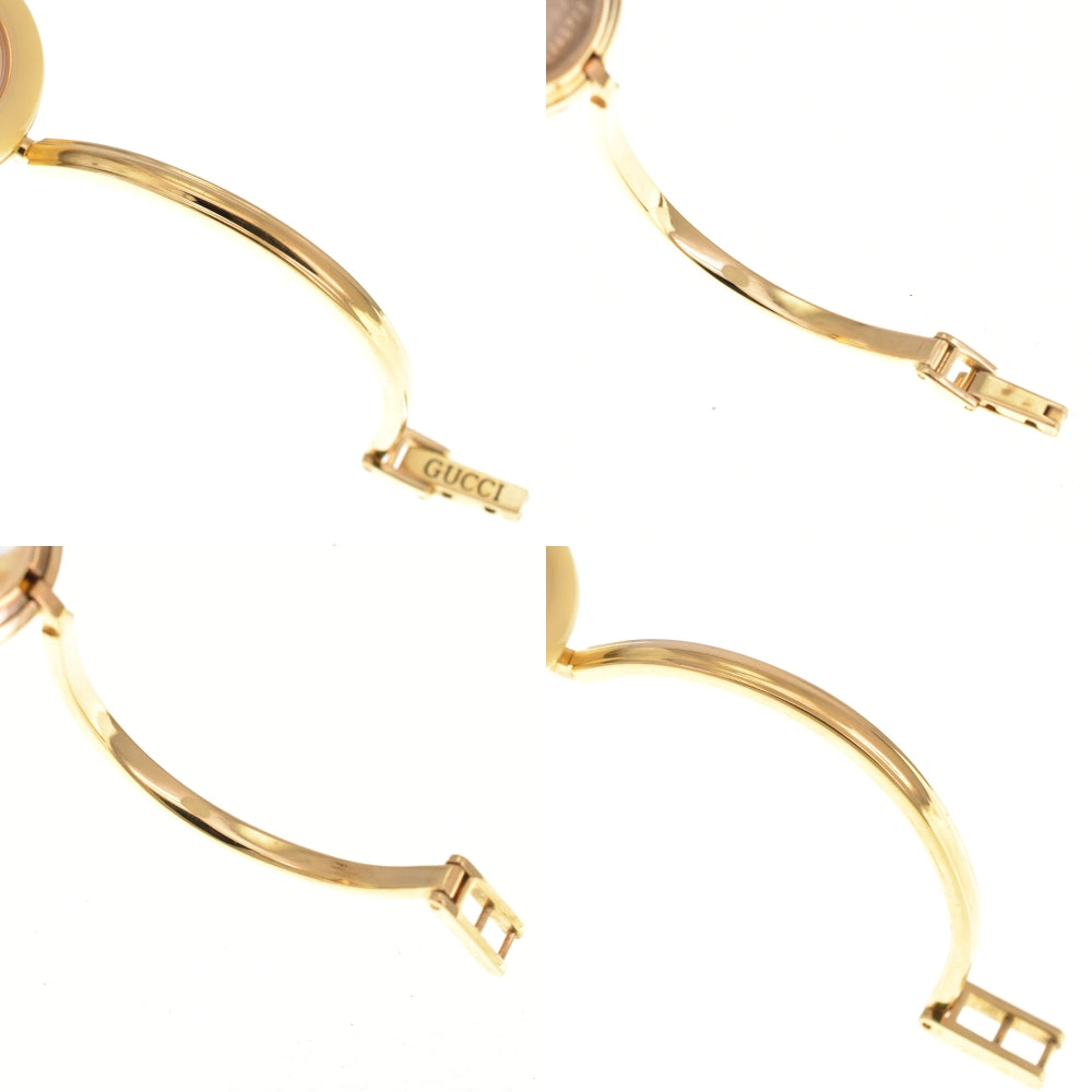 GUCCI Change bezel 11/12.2 Gold Plated white Dial Quartz Ladies
 Watch M#145280