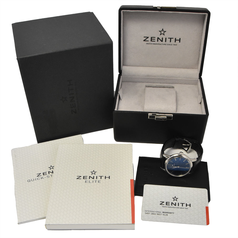 with paper ZENITH Elite classic 03.2290.679/51.C700 blue Dial Automatic Men's
 Watch □#145299