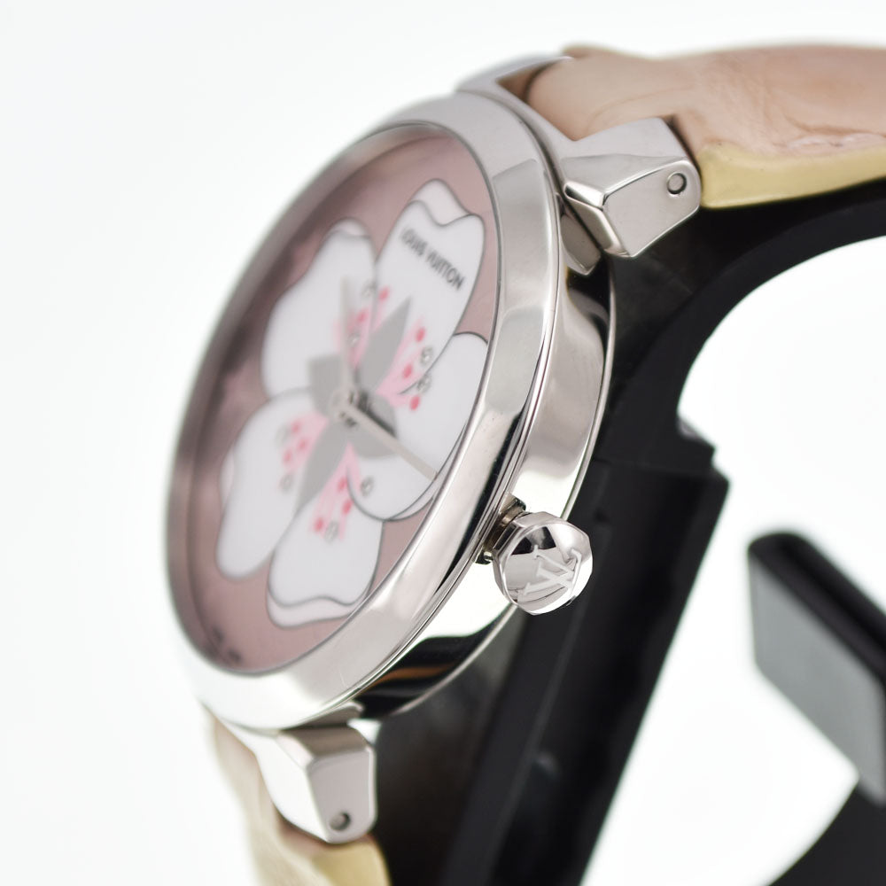 LOUIS VUITTON Tambour Sakura Q13MJE 8P diamond pink Dial Quartz Ladies
 Watch □#145300
