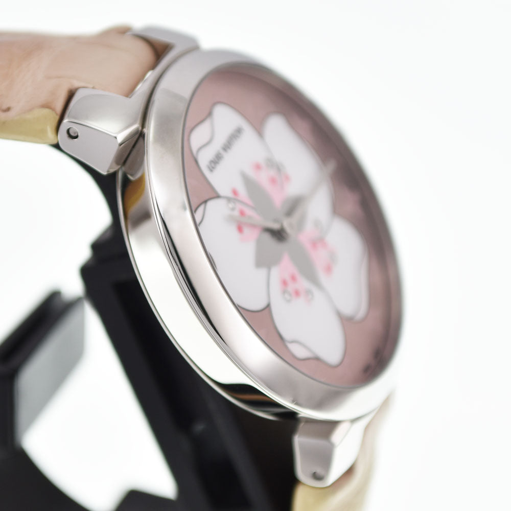 LOUIS VUITTON Tambour Sakura Q13MJE 8P diamond pink Dial Quartz Ladies
 Watch □#145300