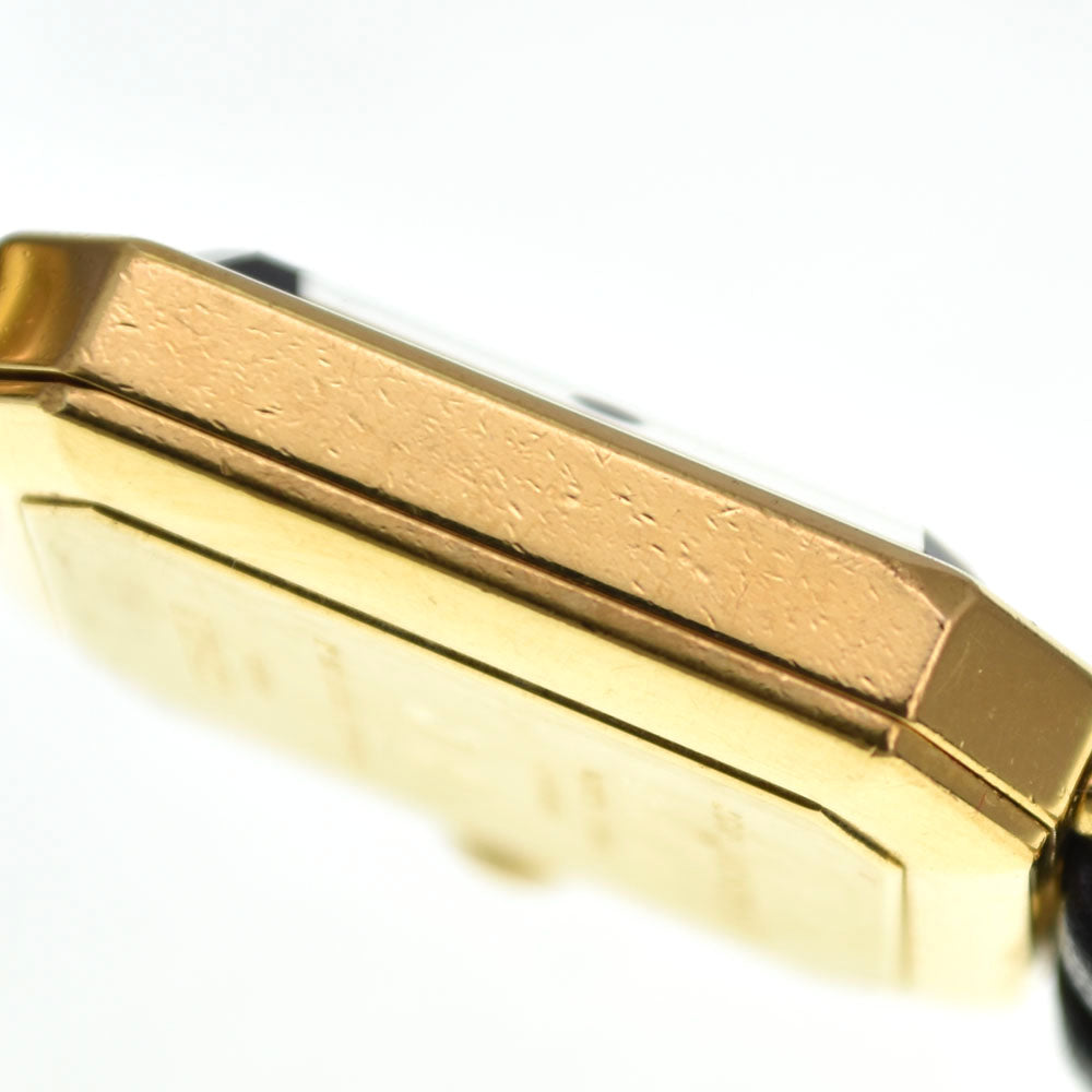 CHANEL Premiere L H0001 Gold Plated / Leather black Dial Quartz Ladies
 Watch M#145315
