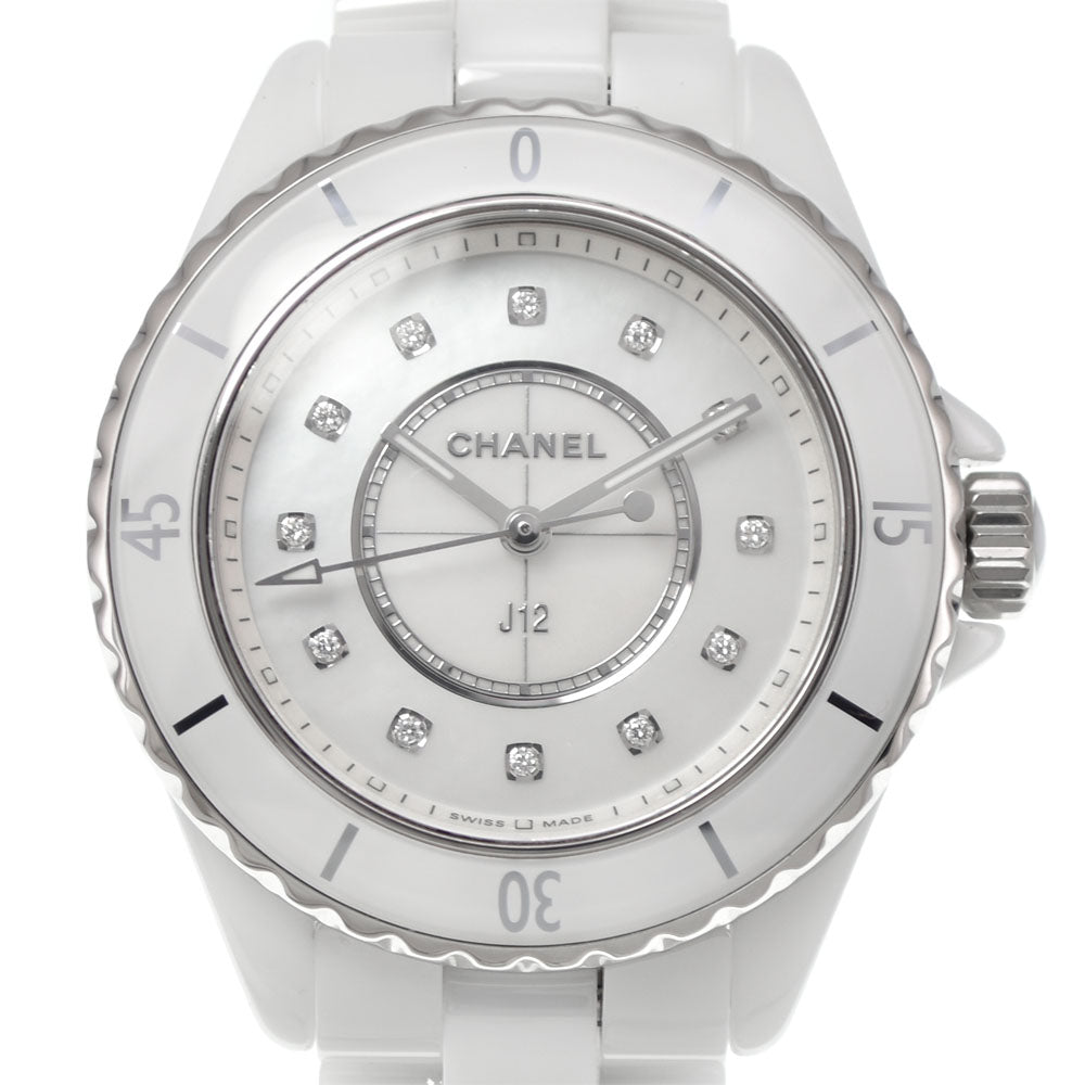 CHANEL J12 H5704 12P diamond White shell Dial Quartz Unisex
 Watch M#145340