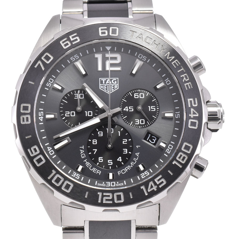with paper TAG HEUER Formula 1 CAZ1011 Chronograph gray Dial Quartz Men's
 Watch M#145344