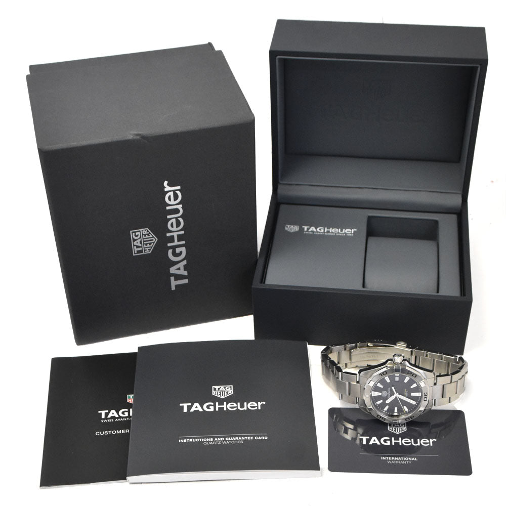 with paper TAG HEUER Aqua racer WBD1110.BA0928 black Dial Quartz Men's
 Watch M#145350