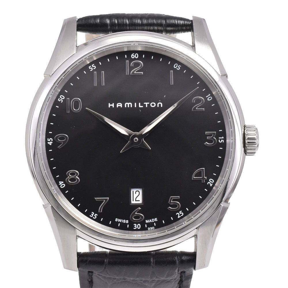 HAMILTON Jazzmaster Thinline H385110 Date black Dial Quartz Men's
 Watch N#145354