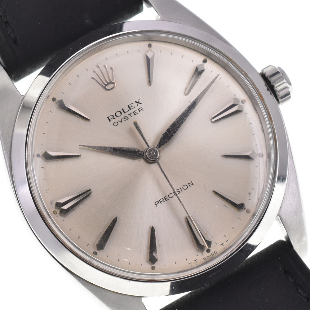 ROLEX Oyster Precision 6424 vintage Big Oyster Cal.1210 Silver Dial Hand Winding Men's
 Watch M#145369
