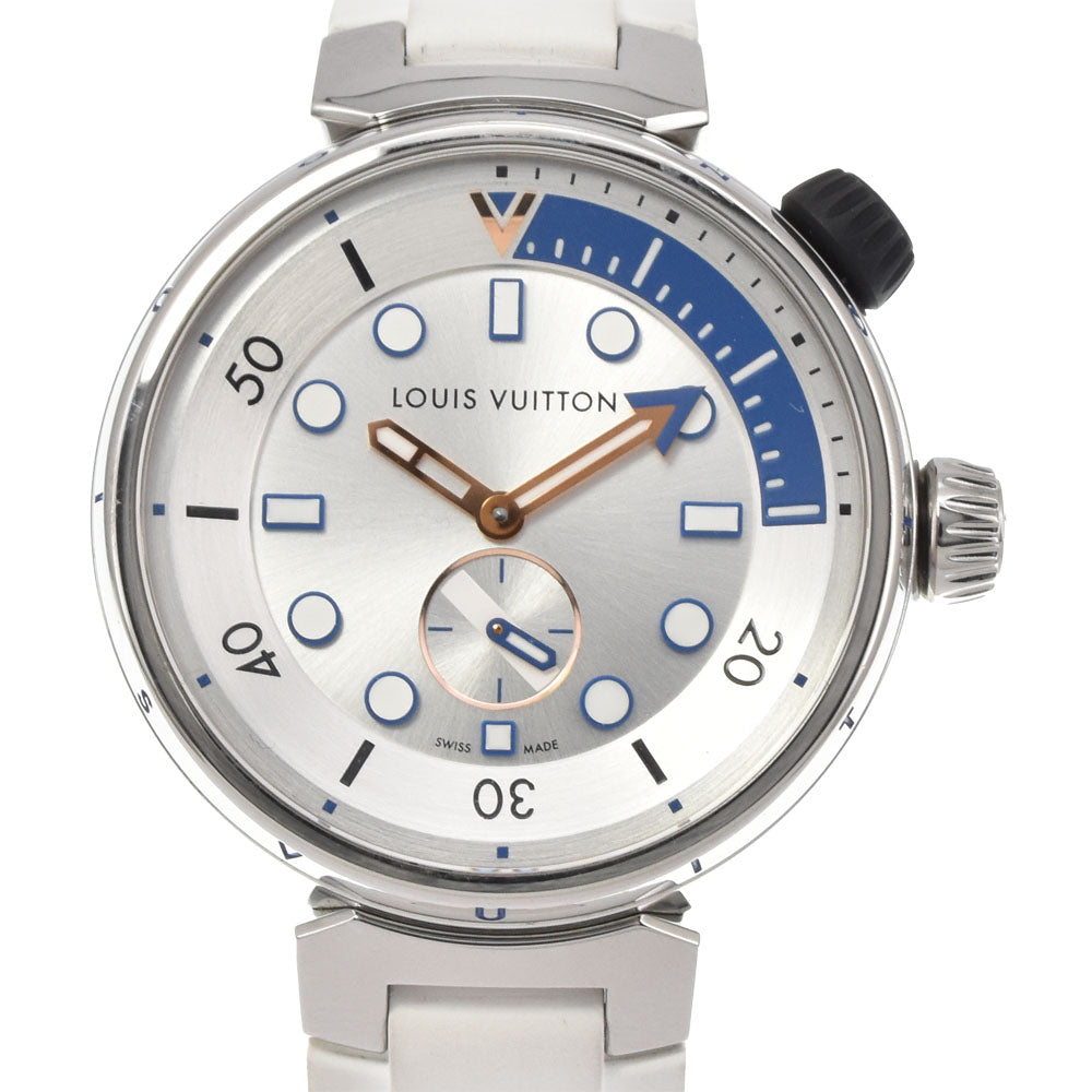 with paper LOUIS VUITTON Tambour Street Diver Pacific White QA124Z Silver Dial Quartz Unisex
 Watch M#145400