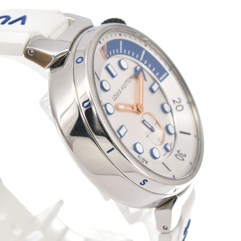 with paper LOUIS VUITTON Tambour Street Diver Pacific White QA124Z Silver Dial Quartz Unisex
 Watch M#145400