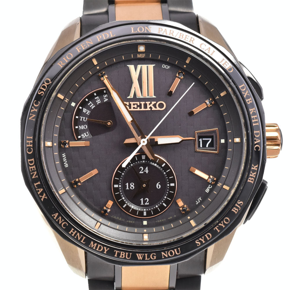 with paper SEIKO Brights SAGA270/8B63-0AR0 2019 Limited Edition black Dial Radio Sync Solar Men's
 Watch M#145414