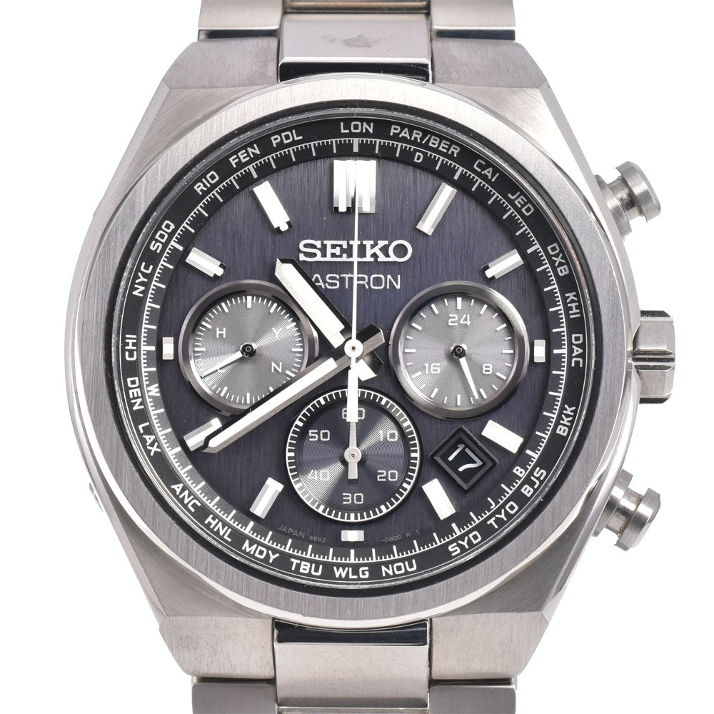 with paper SEIKO Astron Nexter SBXY097/8B92-0BE0 black Dial Radio Sync Solar Men's
 Watch M#145425