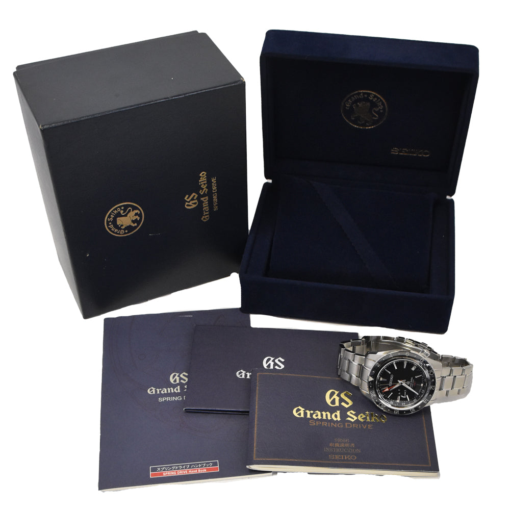 SEIKO Grand Seiko SBGE001/9R66-0AA0 GMT black Dial Spring drive Men's
 Watch L#145428