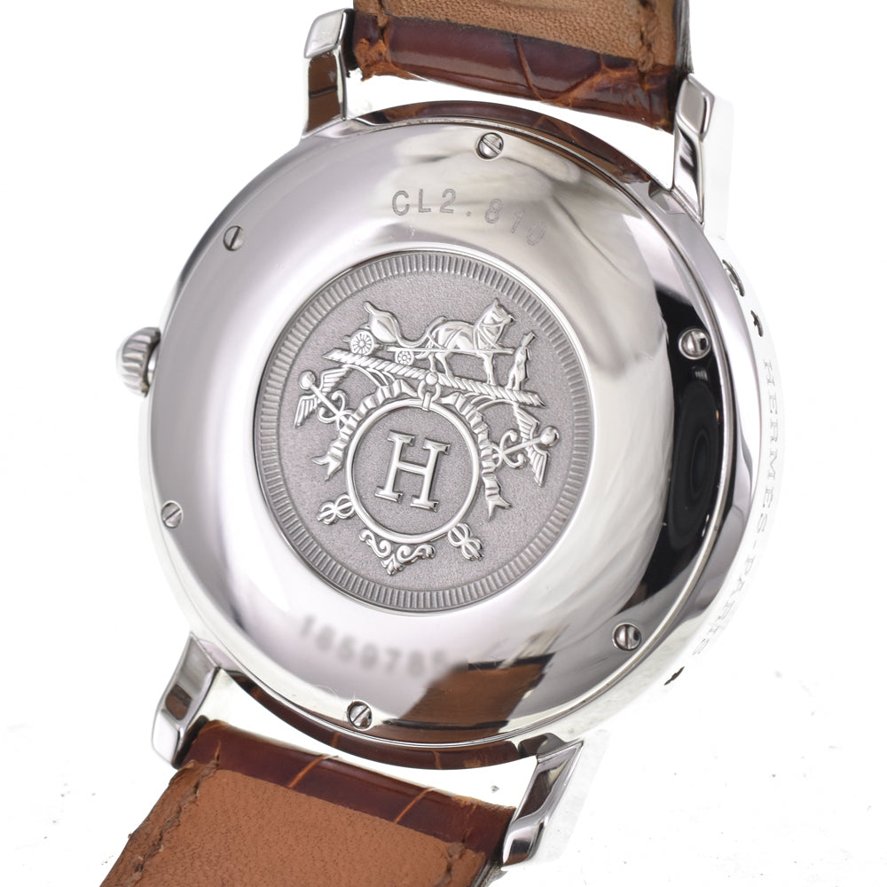 with paper HERMES Clipper CL2.810 white Dial Automatic Men's
 Watch K#145429