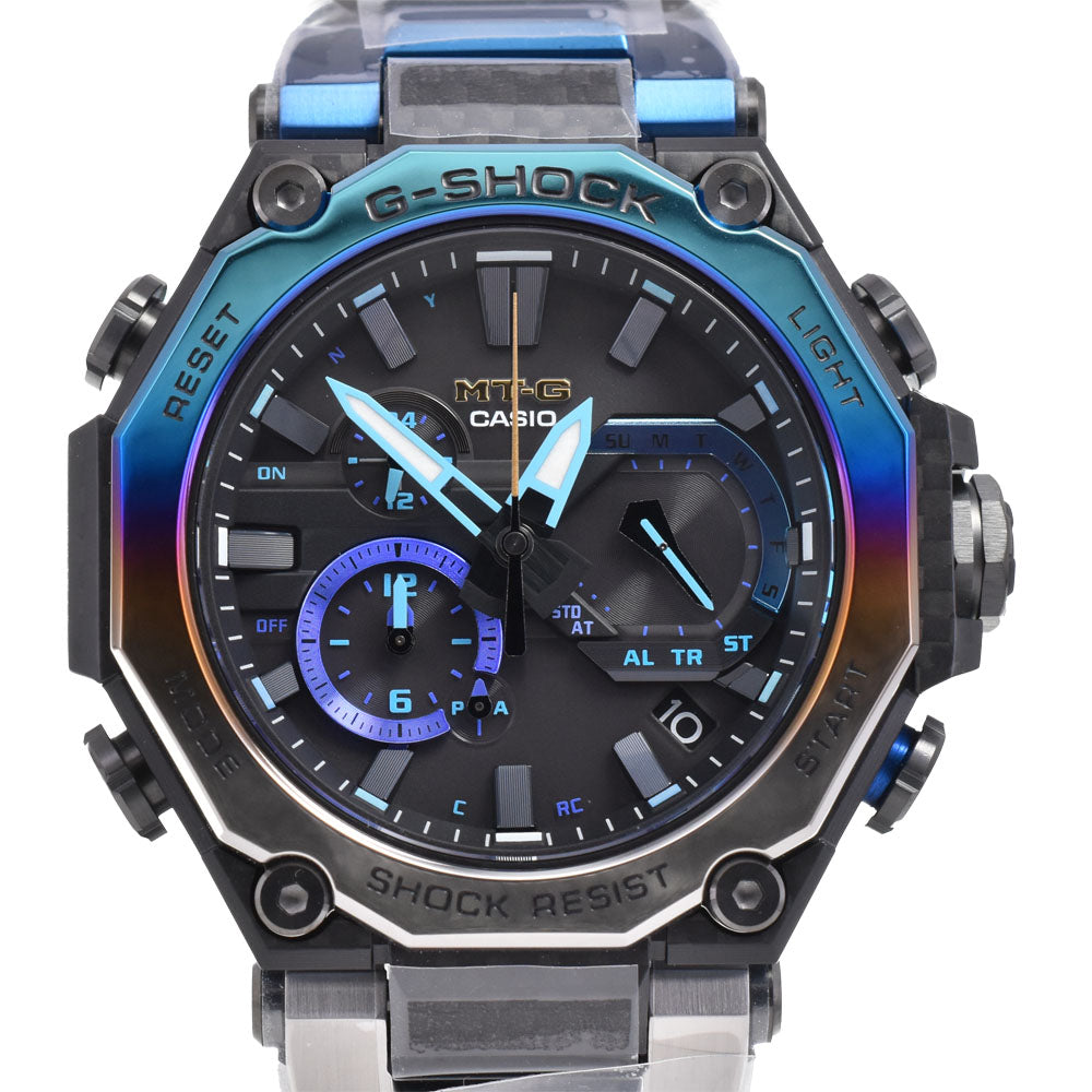 with paper CASIO G-SHOCK MTG-B2000 series MTG-B2000YST-1AJR Carbon Bezel black Dial Radio Sync Solar Men's
 Watch N#145436