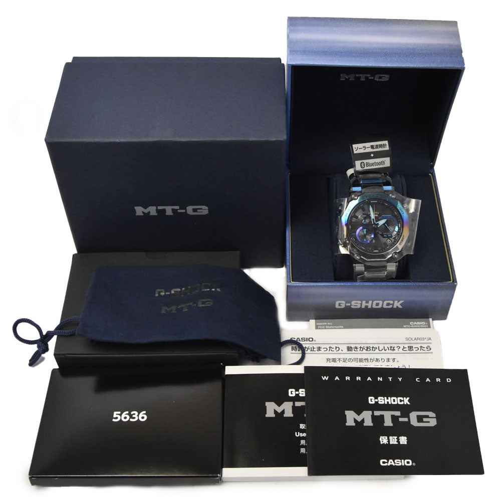 with paper CASIO G-SHOCK MTG-B2000 series MTG-B2000YST-1AJR Carbon Bezel black Dial Radio Sync Solar Men's
 Watch N#145436