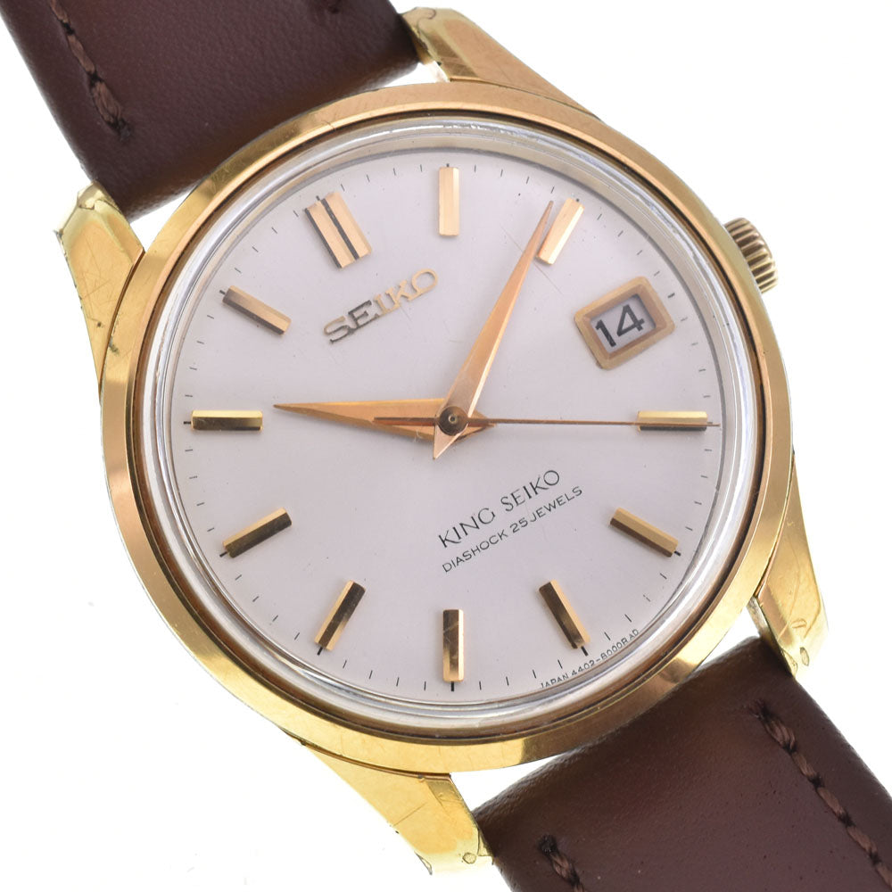 SEIKO King Seiko 4402-8000 vintage Date Silver Dial Hand Winding Men's
 Watch M#145445