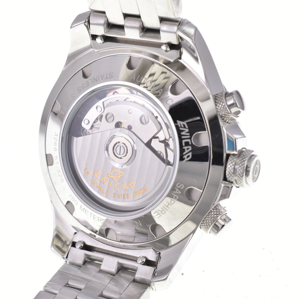 with paper ENICAR Sherpa Sport II Chrono 3268.51.328aCMBB Chronograph black Dial Automatic Men's
 Watch K#145452
