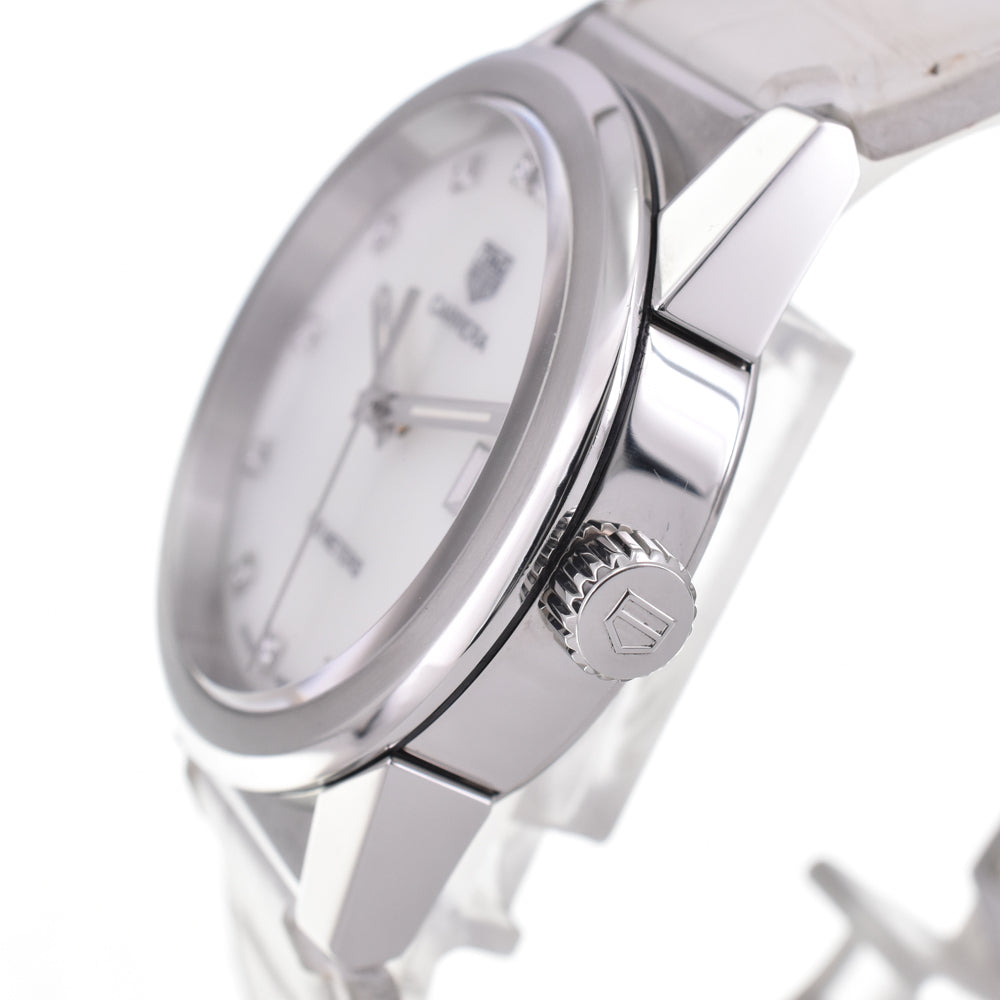 with paper TAG HEUER Carrera WBG1312 13P Diamond White shell Dial Quartz Unisex
 Watch □#145465