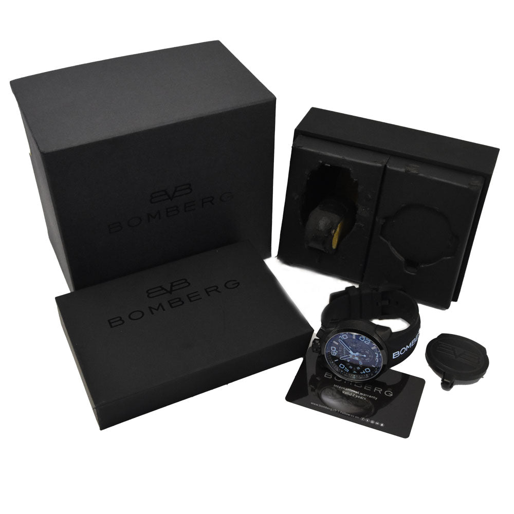 with paper BOMBERG Bolt 68 BOLT68 black Dial Quartz Men's
 Watch M#145493