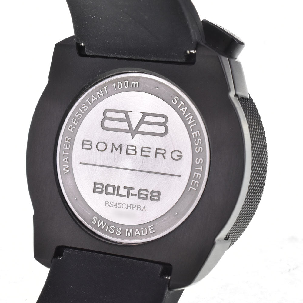 with paper BOMBERG Bolt 68 BOLT68 black Dial Quartz Men's
 Watch M#145493