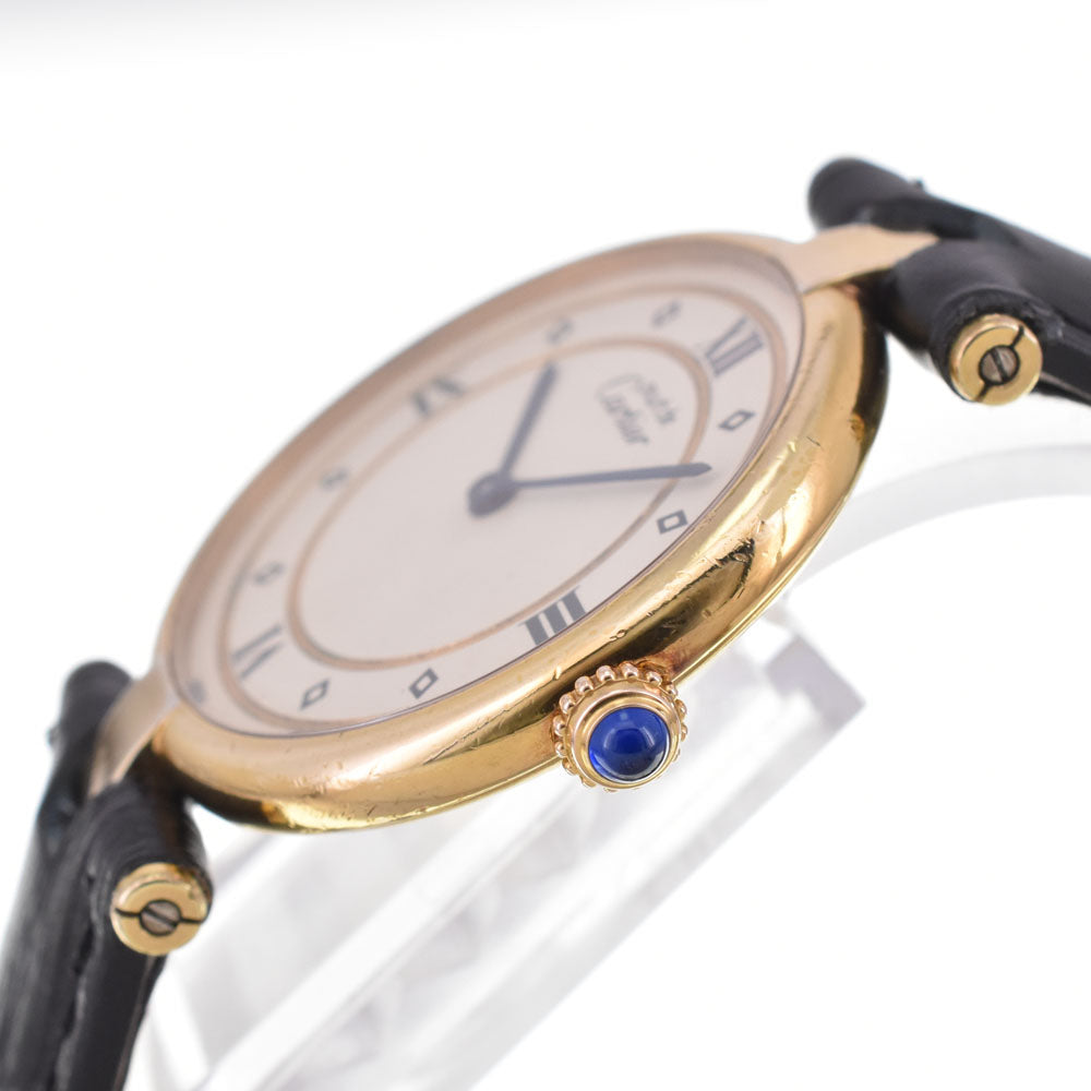 CARTIER Mast VLC LM W1000100 Ivory Dial Quartz Ladies
 Watch M#145520