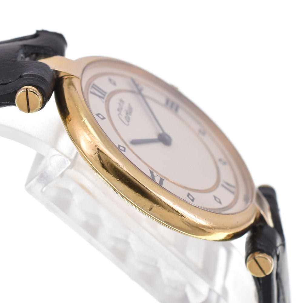 CARTIER Mast VLC LM W1000100 Ivory Dial Quartz Ladies
 Watch M#145520