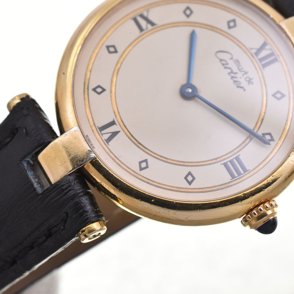CARTIER Mast VLC LM W1000100 Ivory Dial Quartz Ladies
 Watch M#145520