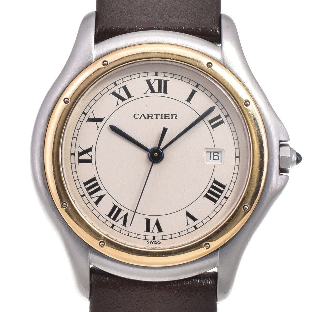 with paper CARTIER PANTHERE Cougar LM W350068A Date Ivory Dial Quartz Unisex
 Watch M#145521