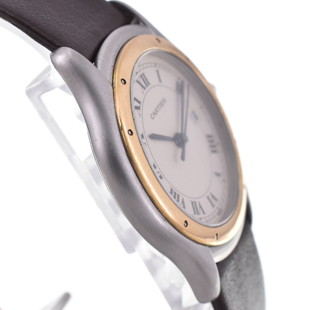 with paper CARTIER PANTHERE Cougar LM W350068A Date Ivory Dial Quartz Unisex
 Watch M#145521