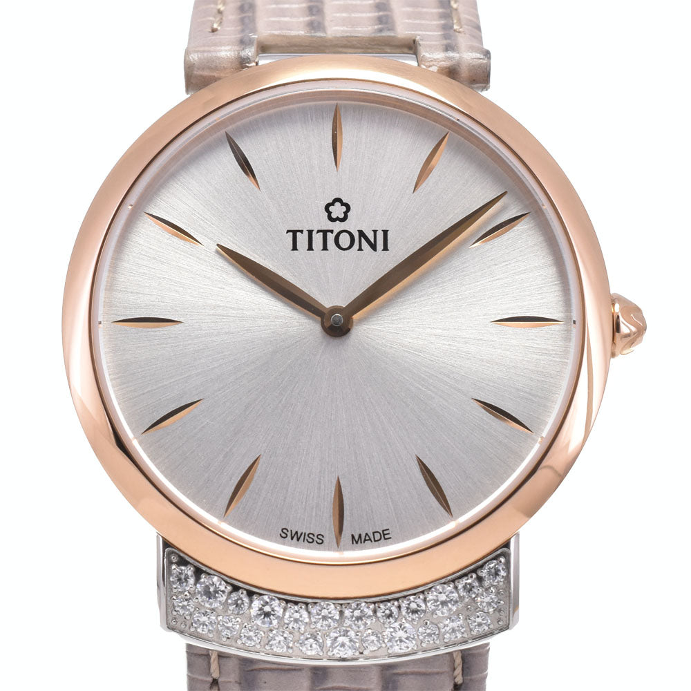 with paper TITONI MADEMOISELLE TQ42912 Silver Dial Quartz Ladies
 Watch N#145532