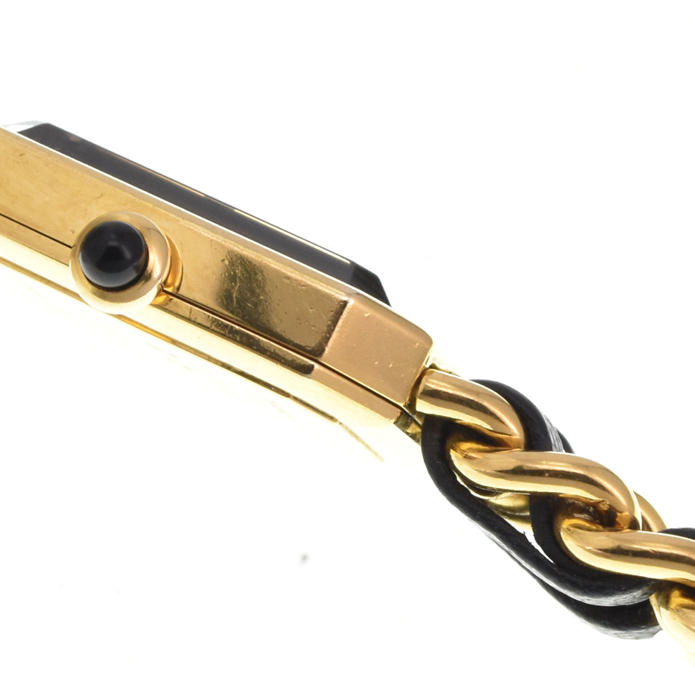 CHANEL Premiere H0001 Gold Plated / Leather black Dial Quartz Ladies
 Watch M#145533
