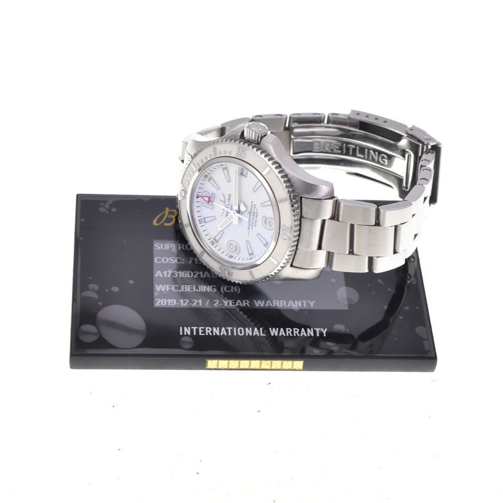 with paper BREITLING Super Ocean 36 A17316 white Dial Automatic Ladies
 Watch O#145541
